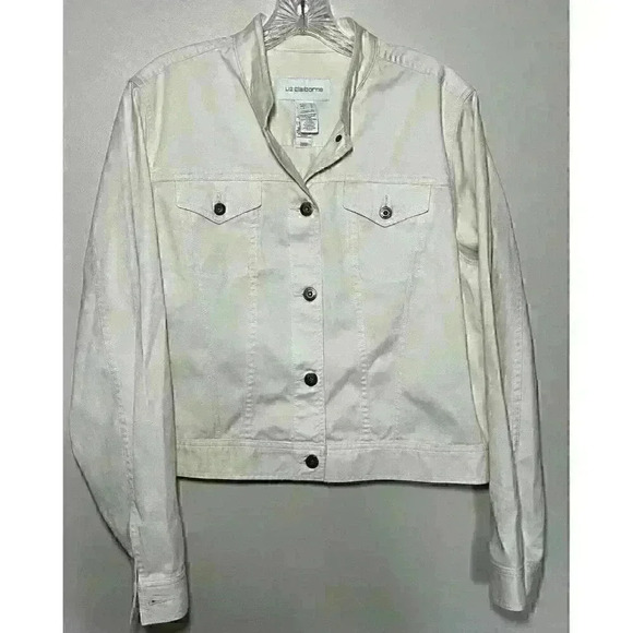 Liz Claiborne Size Large Cream Off White Stretch Lycra Jacket - Picture 1 of 5